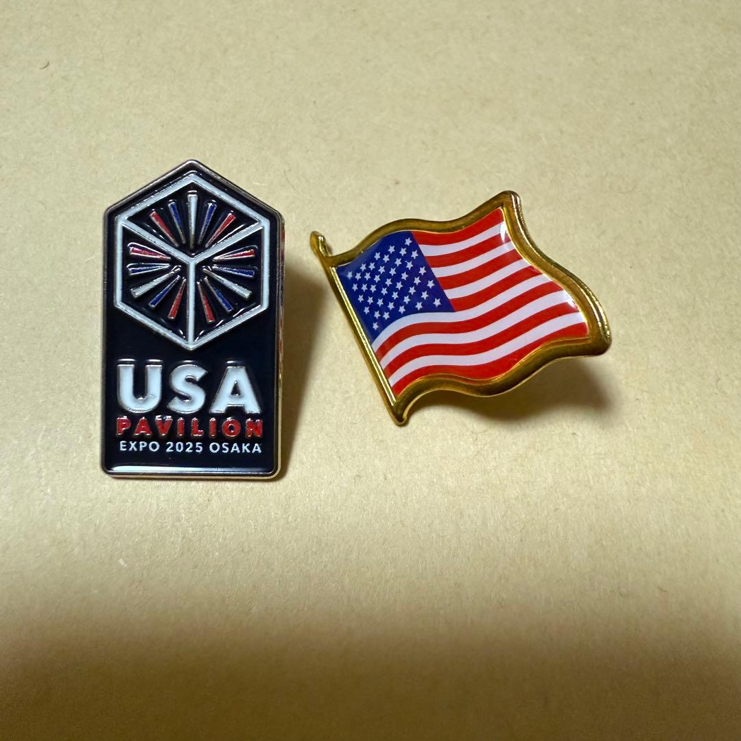 【非売品】大阪関西万博2025 USA Pavilion アメリカ館 ピンバッジ