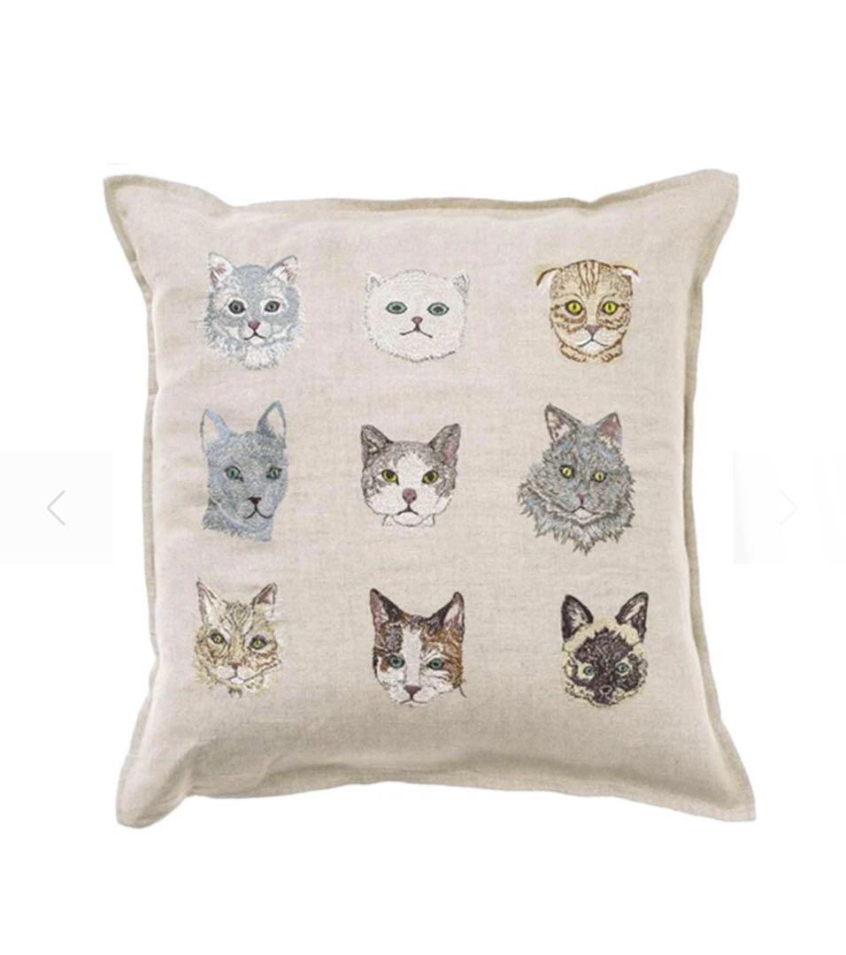 新品 Coral & Tusk クッションカバー 猫 コーラル&タスク