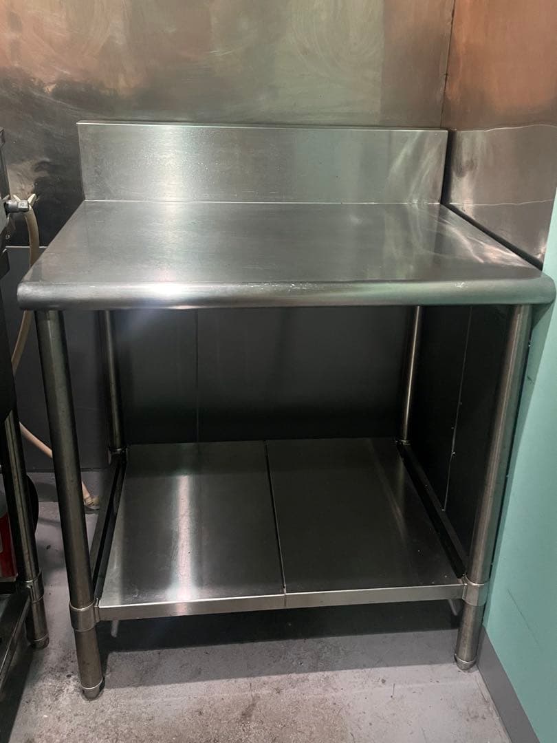 ステンレス 作業台 バックガード付 コンロ台