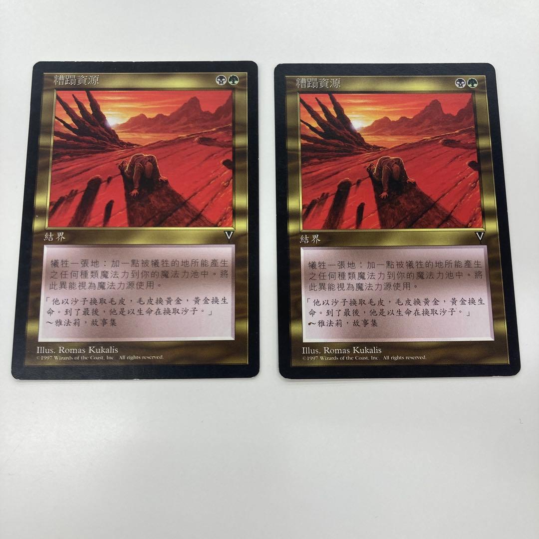 Mtg 資源の浪費 中国語 繁体字 2枚セット バラ売り可能
