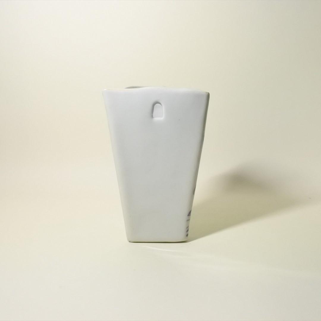 明治時代　印判　掛花生　花入　骨董品　アンティーク　オブジェ a