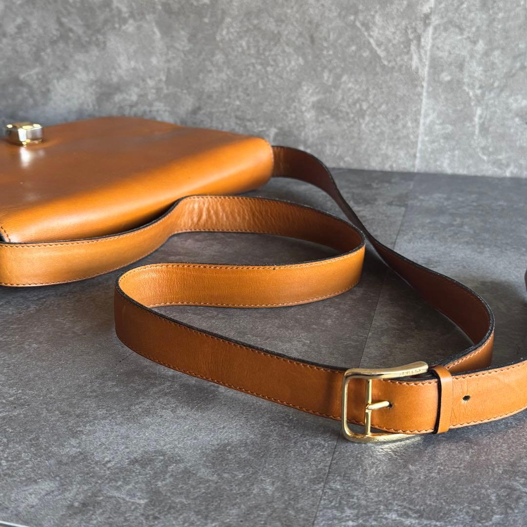 Peppe ⭐️セリーヌ⭐️トリオンフ 金具 レザー ショルダーバッグ