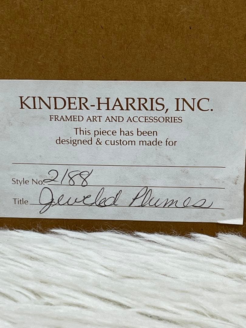 額入り水彩画壁掛け 孔雀 Geucled Plumes 1280