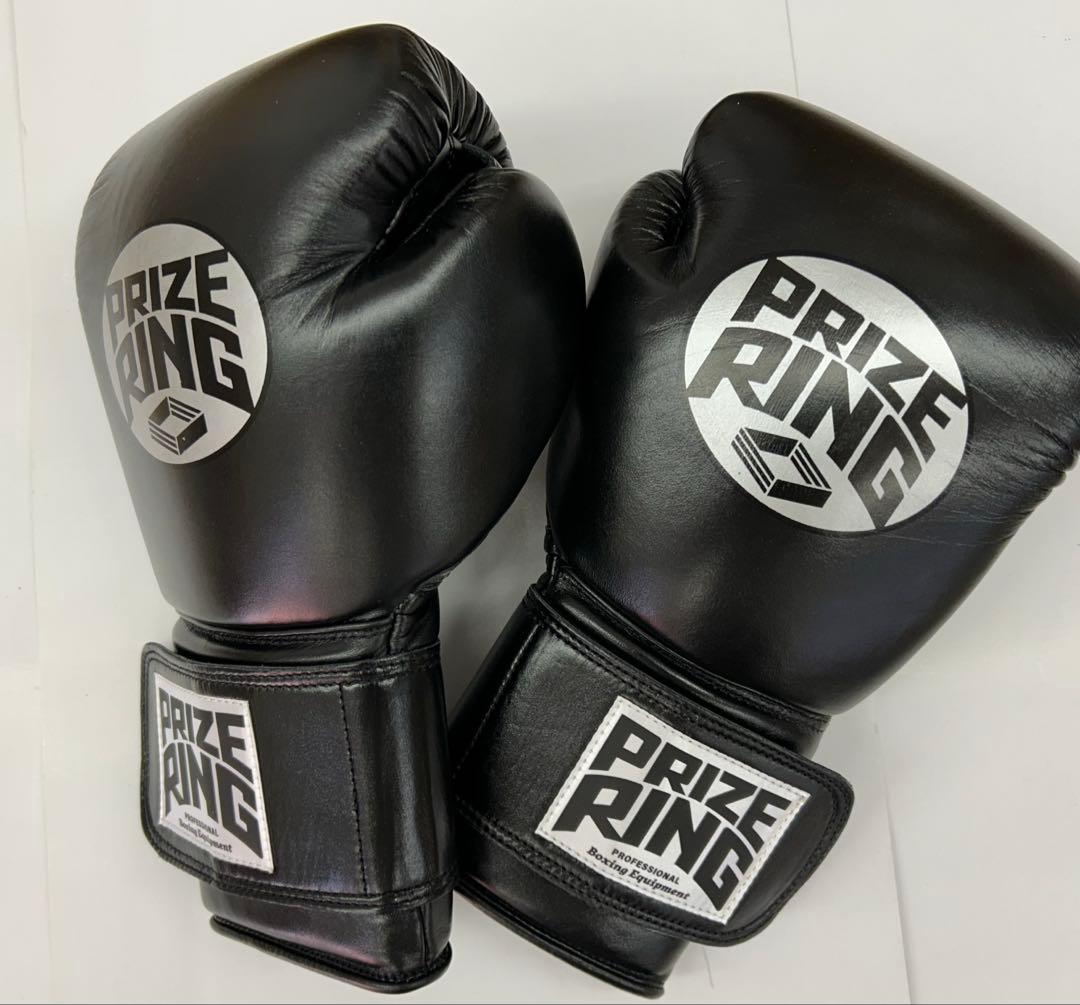 プライズリング　ボクシンググローブ　本革製　10oz 黒