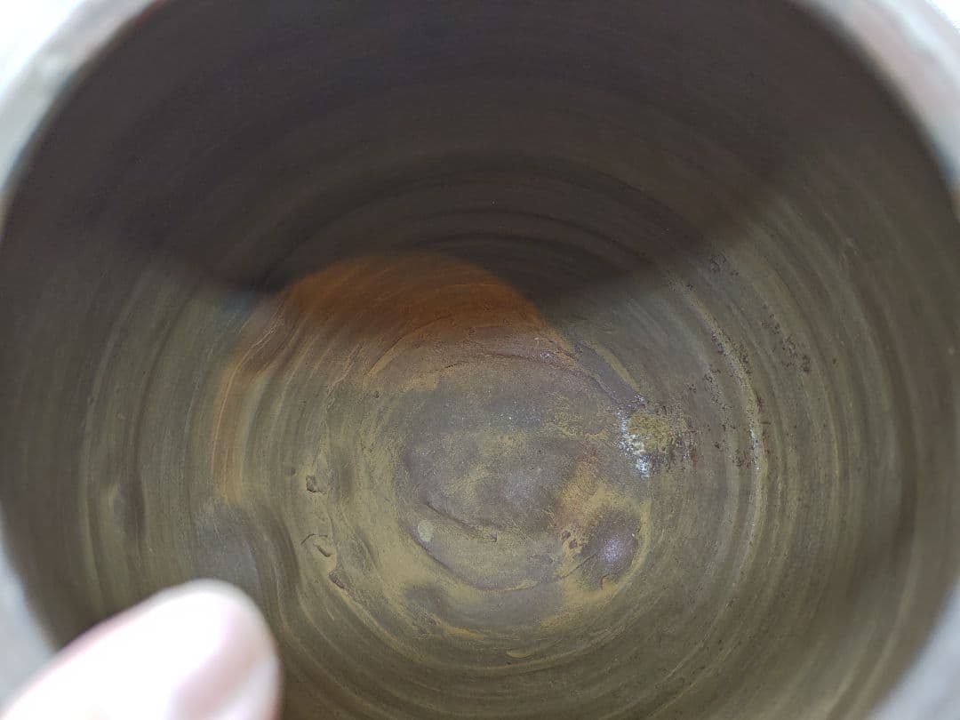 送料込【逢絢亭】茶道具 水壺 水指 常滑焼 芋頭水壺 宗偏流書付 作家物 共箱入