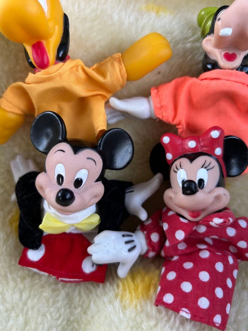 TDLミッキーミニープルートグーフィ指人形平成レトロヴィンテージ当時物ディズニー