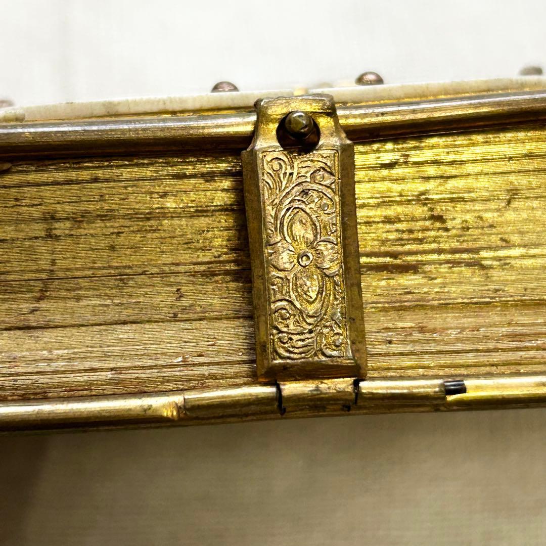 【希少】ウィーン蚤の市 アンティーク聖書 祈祷書 三方金 金具装丁 雑貨 小物