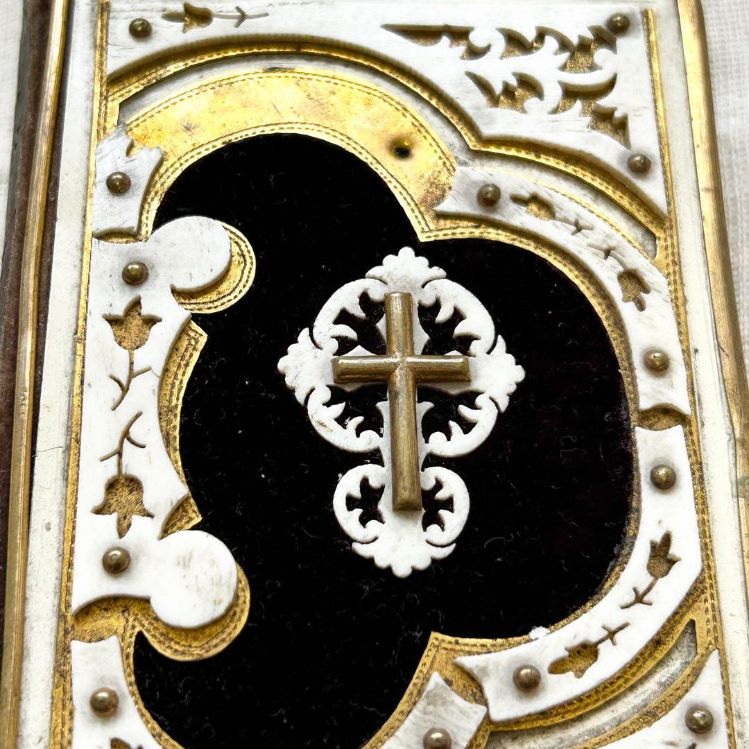 【希少】ウィーン蚤の市 アンティーク聖書 祈祷書 三方金 金具装丁 雑貨 小物