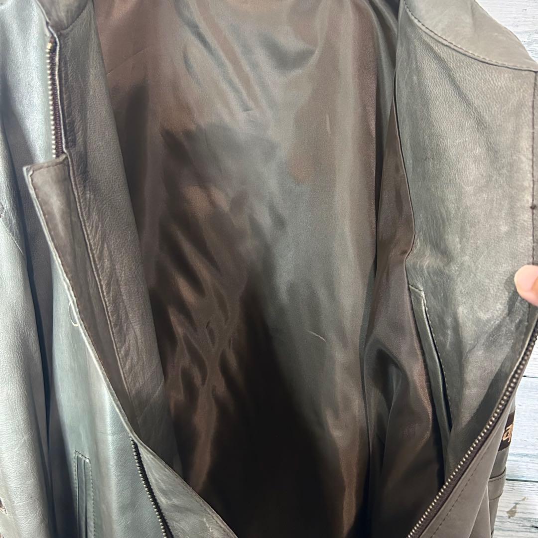 【豪華刺繍】NASCAR レザー シングルライダースジャケット 両面刺繍