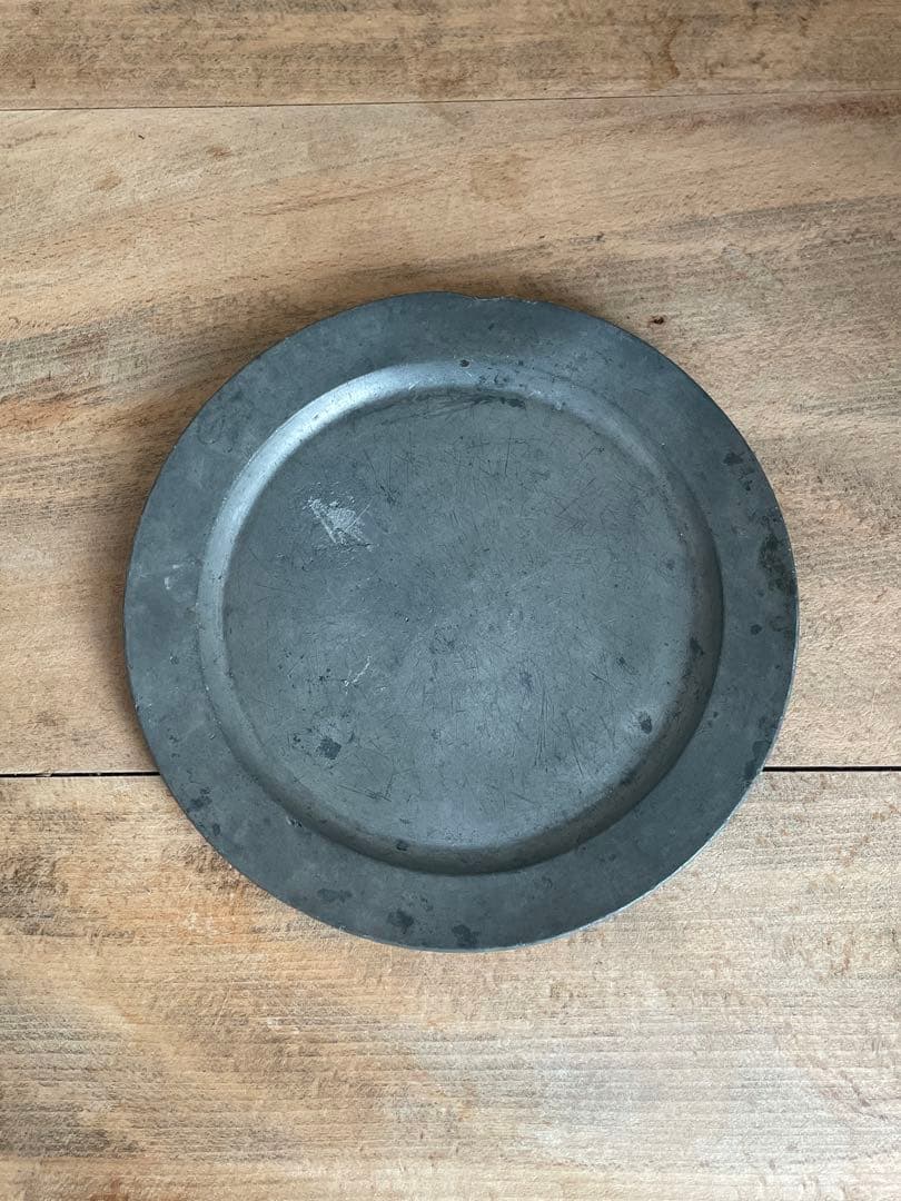 アンティーク　ヴィンテージ　古道具　ピュータープレート　エタン皿　錫