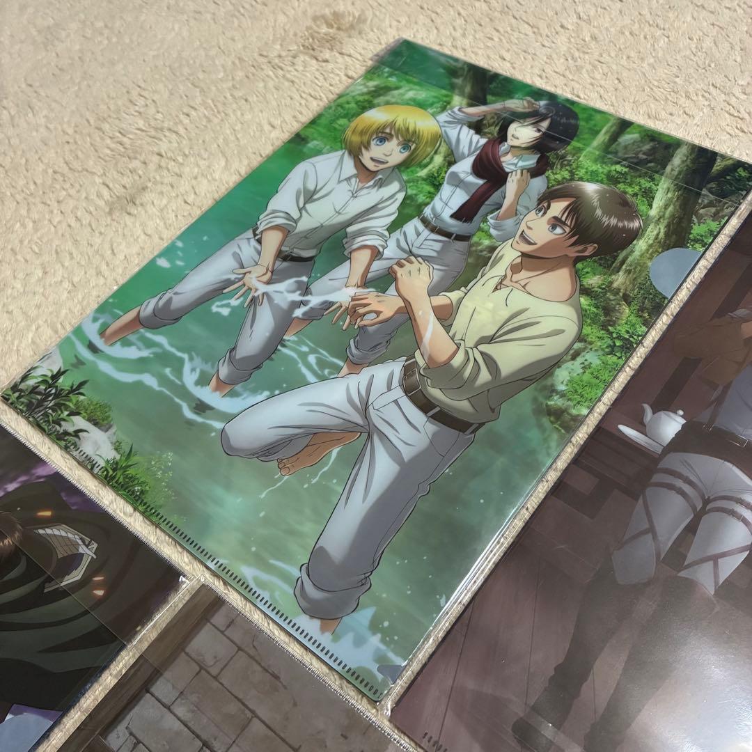 希少品★未使用品★計15枚★進撃の巨人★A4クリアファイルセット★リヴァイ
