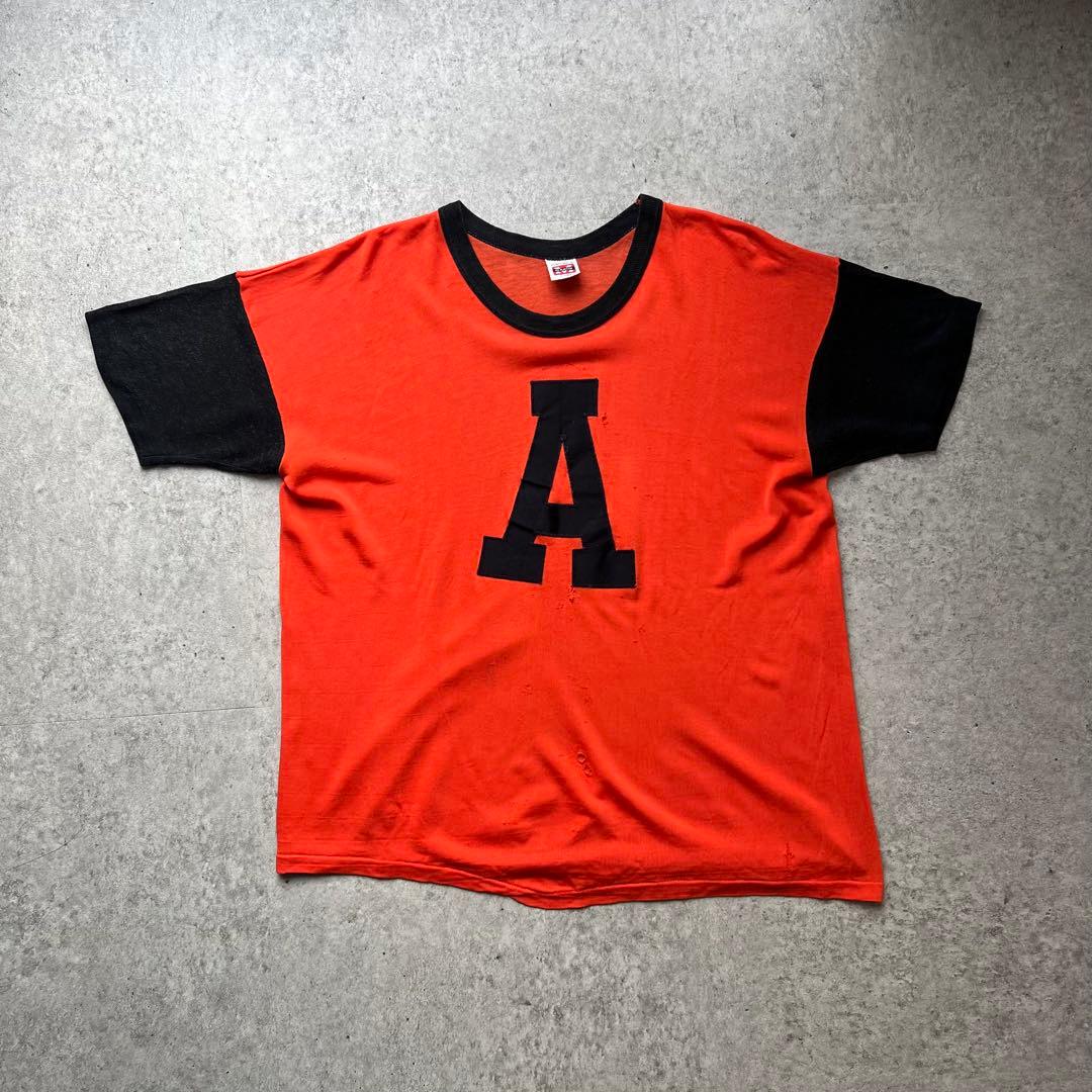 60s MASON フットボールTシャツ USA製 袖裾シングルステッチ