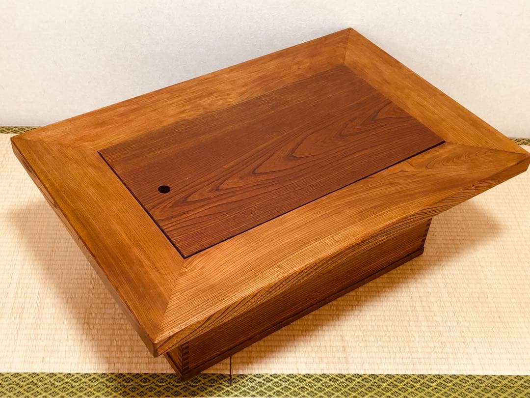 珍しい ほぞ組 欅 けやき 天然木 囲炉裏 火鉢 暖炉重量約27.4kg