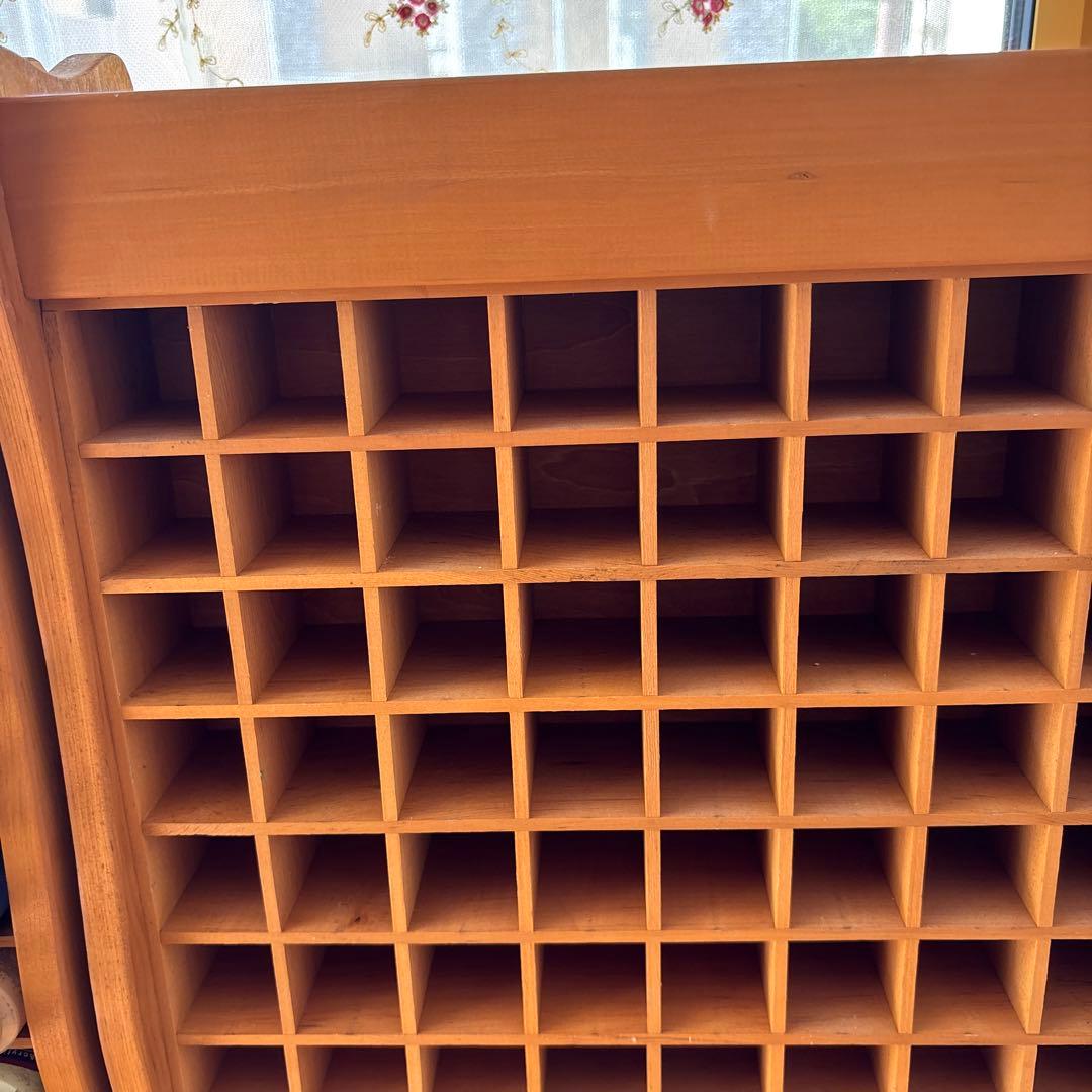 木製収納棚 2個セット絵の具200本収納