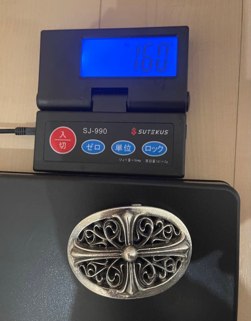 原本無修正クロムハーツクラシックオーバルクロスバックル＋ベルトストラップ(オマケ