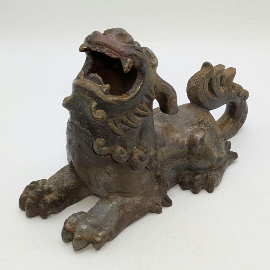 【未使用】岡山県重要無形文化財 浦上善次 備前焼 獅子香炉 共箱共布 置物 香爐