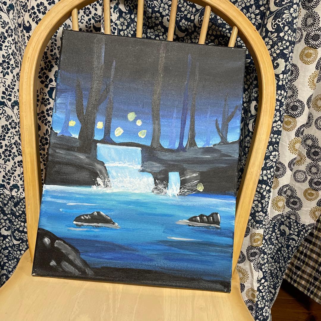 画伯ニッチェ・ルビン　絵画　「深山幽谷」