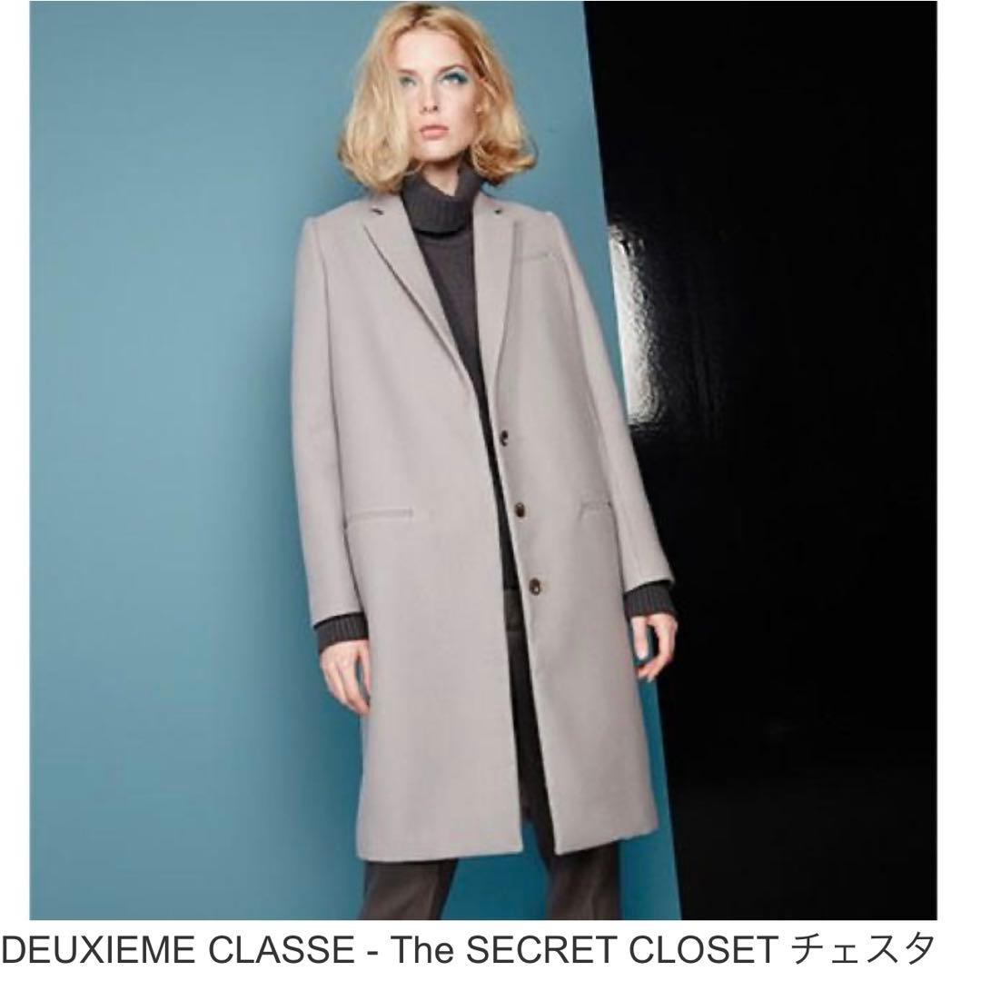 美品 The SECRETCLOSET チェスターコート 濃紺