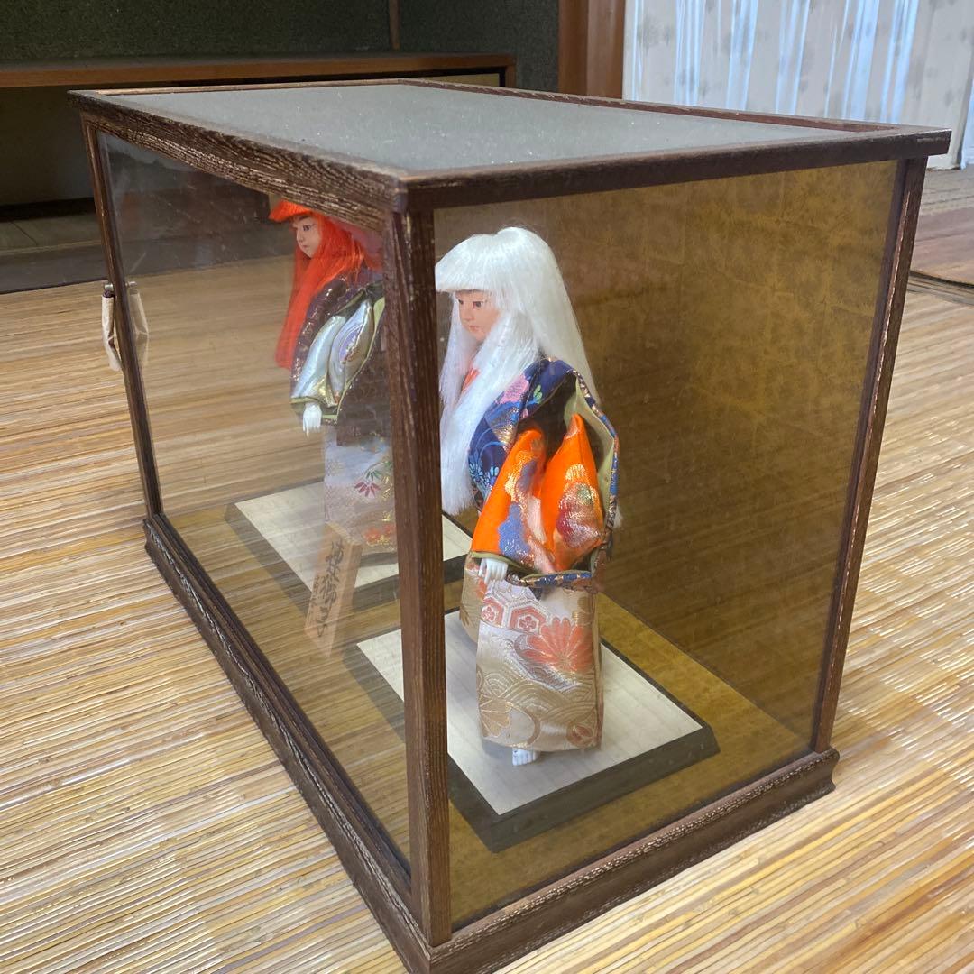 日本人形 連獅子　ケース付き