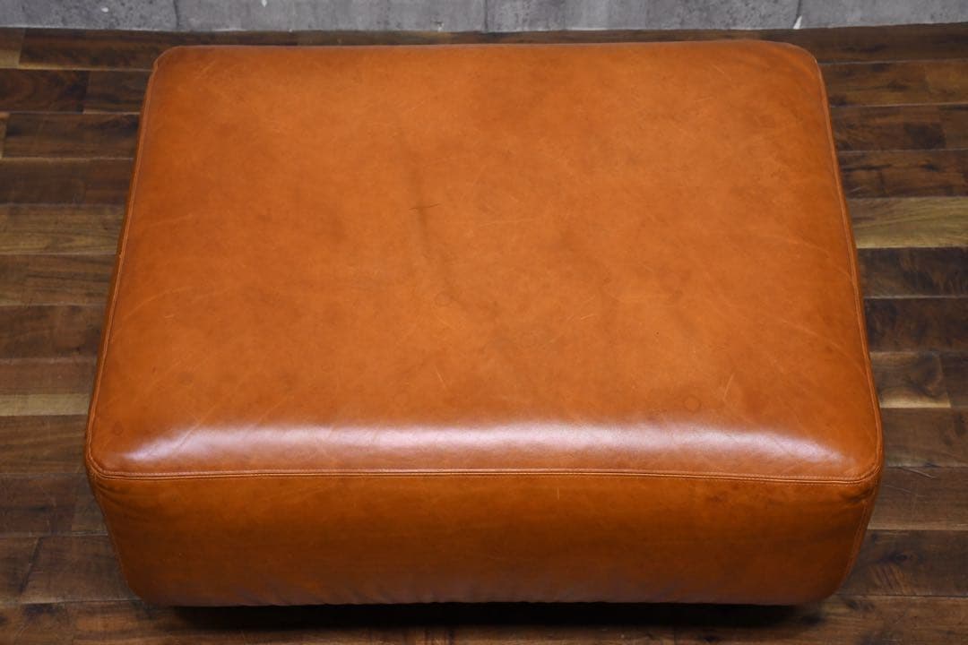 EEK89 総本革/レザー オットマン スツール スクエア型 足置き 腰掛け