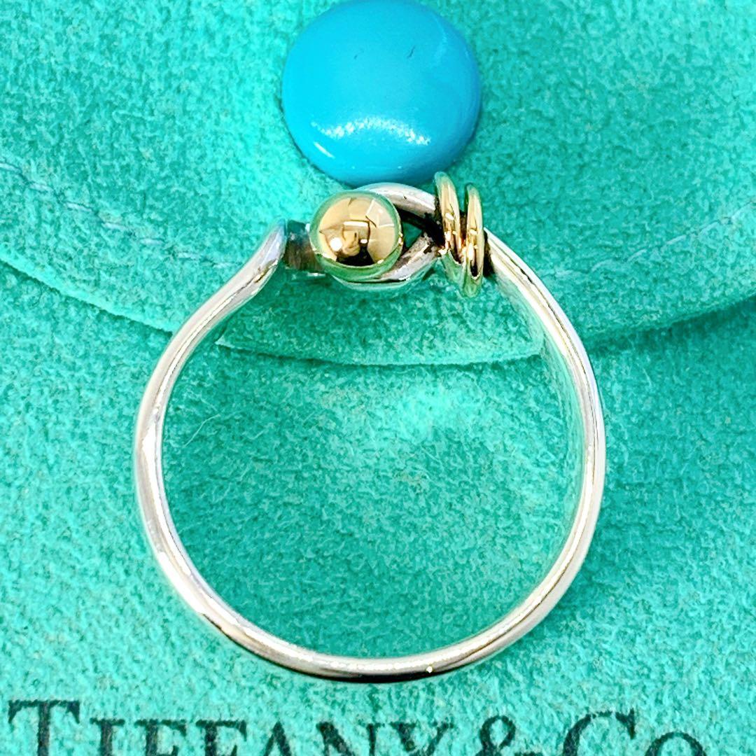 美品 ティファニー フック & アイ リング 約13号 シルバー925 ゴールド
