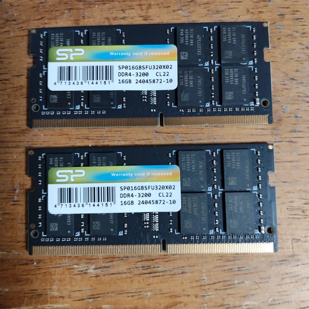 SP 16GB DDR4-3200 CL22 メモリー 2枚組(合計32GB)