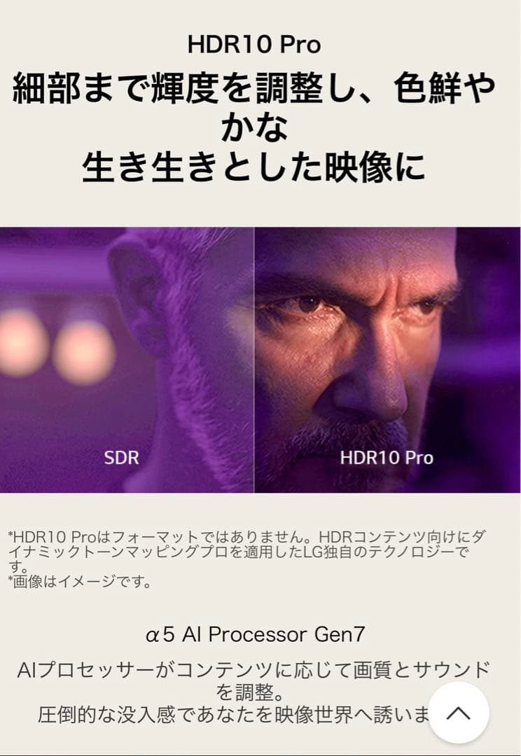 【新品】65V AI ThinQ 液晶テレビ webOS