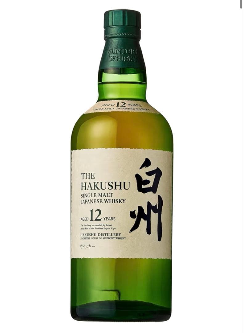 サントリー　シングルモルトウイスキー 白州12年HAKUSHU 希少　⭐︎