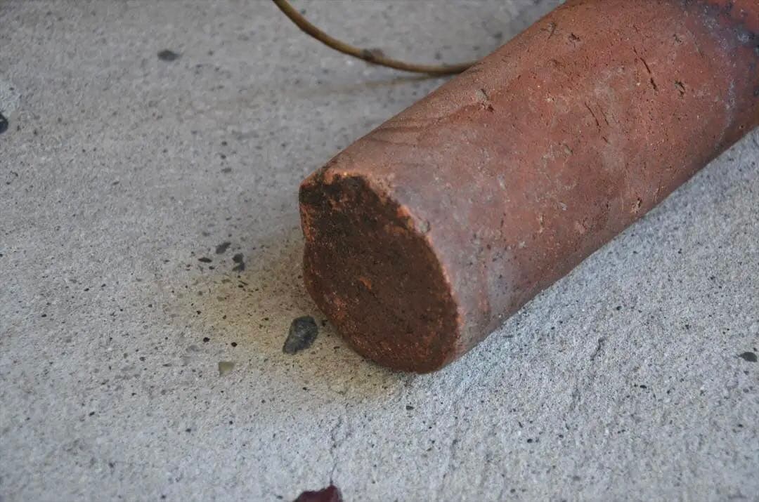 江戸初期　常滑　筒花生　花器　骨董品　アンティーク　g