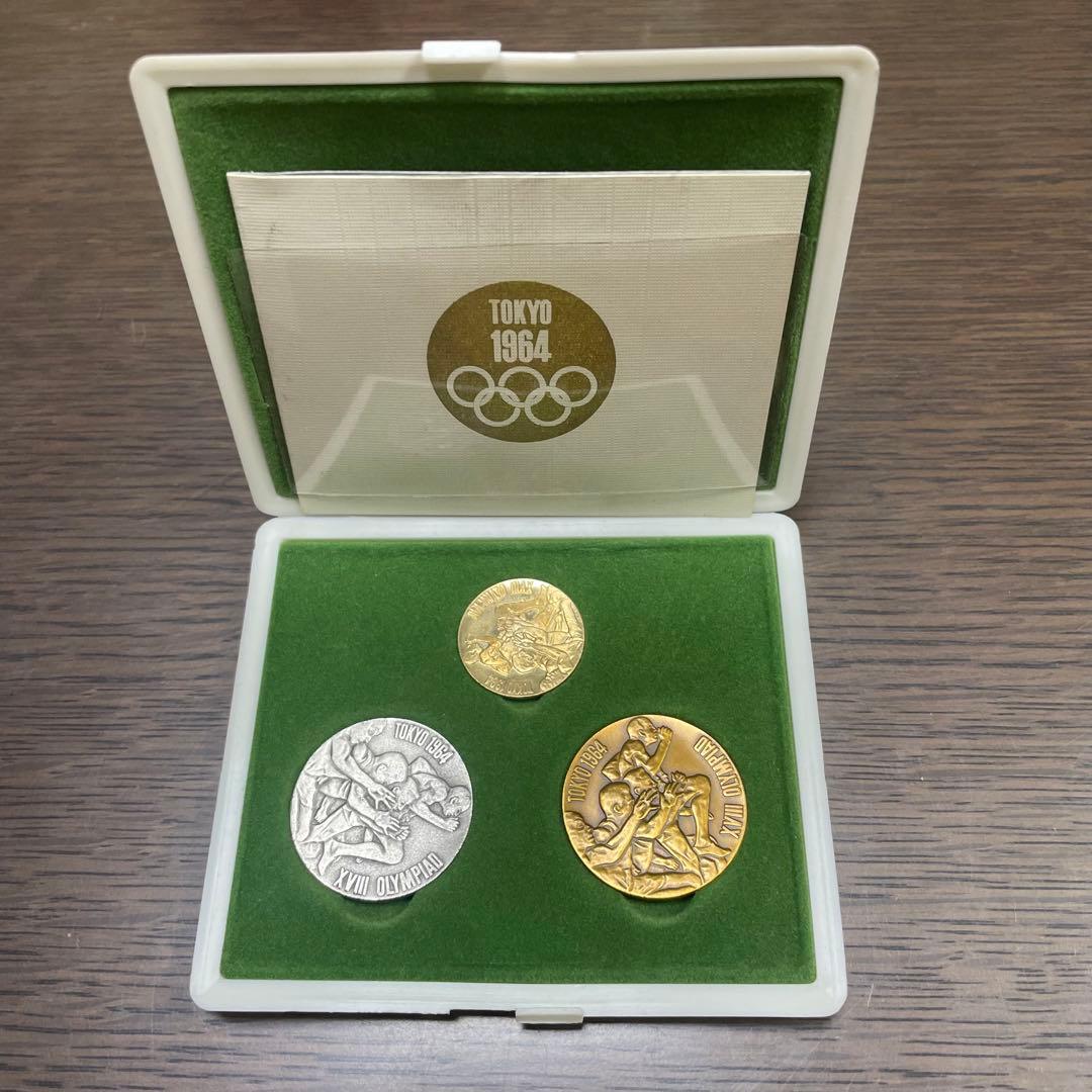 1964年東京オリンピック記念メダル　3種セット　説明書あり
