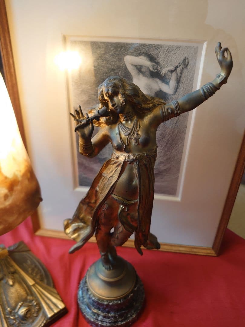 ドイツ19世紀 「Geo.Wagner」フランスアール・デコ　ダンサーブロンズ像