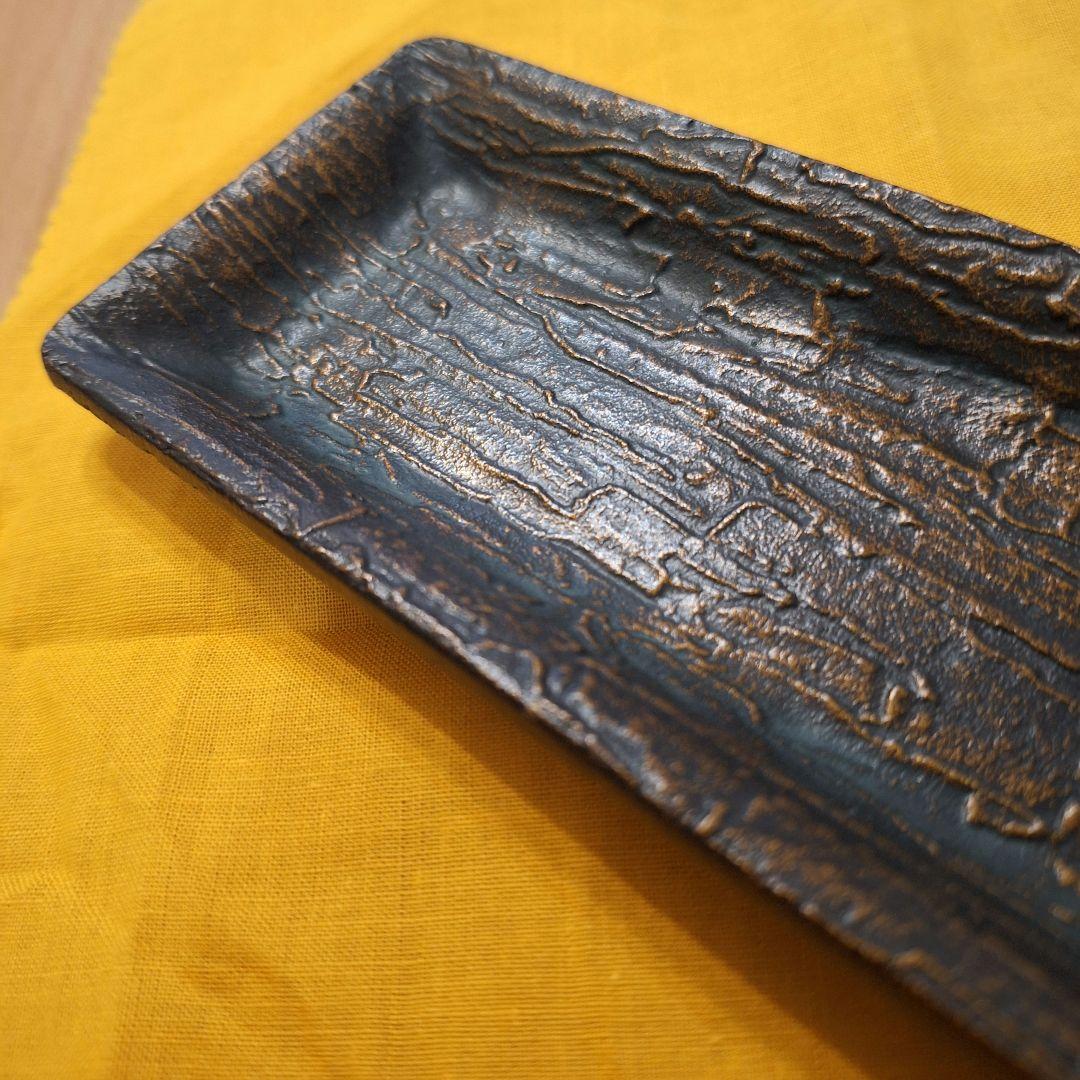 (未使用)青銅製文鎮 勝負 治彦 作 文鎮 ペントレイ セット