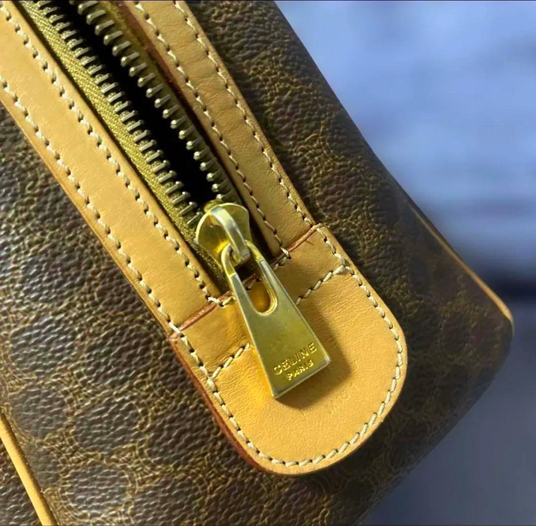 CELINE ⭐︎ブラウン⭐︎マカダム柄ミニボストンハンドバッグ