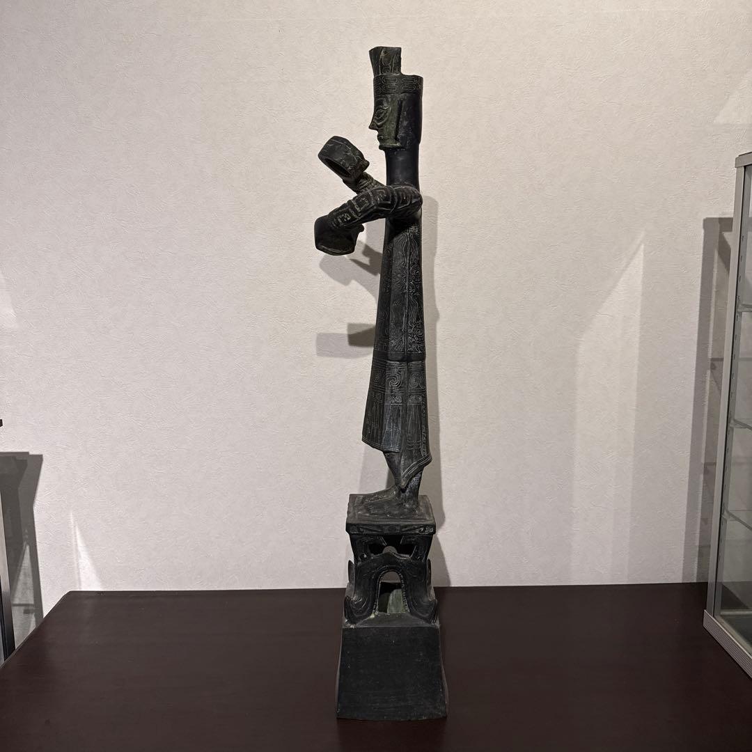 三星堆 青銅人物像 高さ74cm