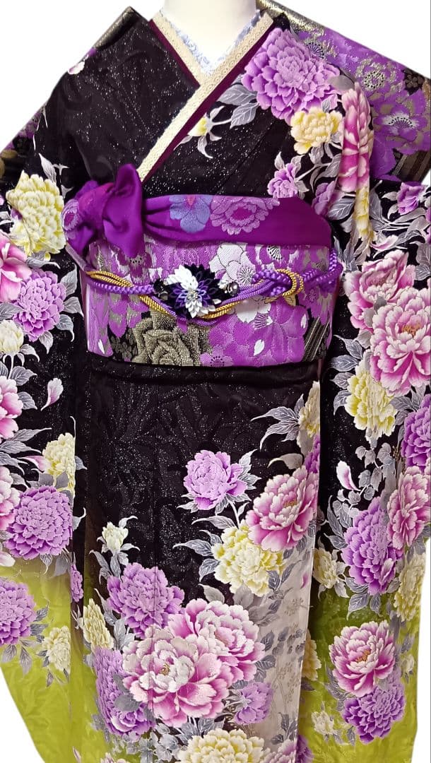 三角　　成人式　ブランド　振袖フルセット　　　1月最終SALE