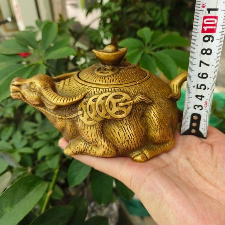 銅器 牛茶壺 酒壺 煎茶器 装飾品 工芸品 置物