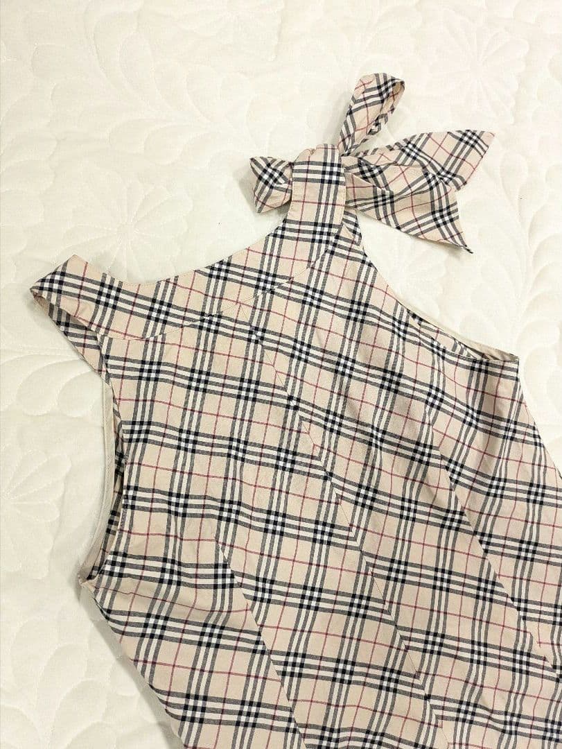 売約済み☆専用　肩リボン ノースリーブ ノバチェック ホースロゴ