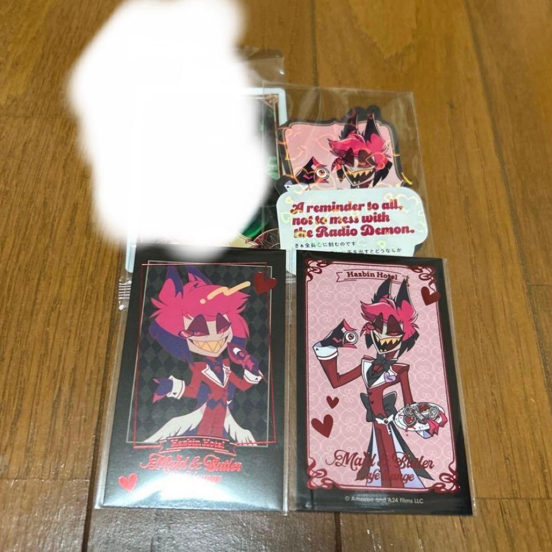 ハズビンホテル アラスター アニカフェ 箔押しカード ステッカー