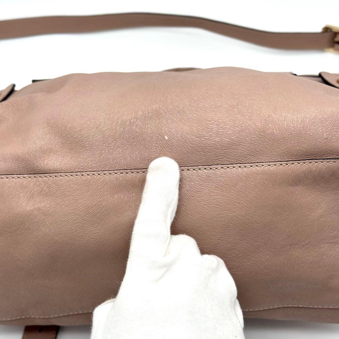 Mulberry アレクサ ショルダーバッグ 2way ブラウン サーモンピンク