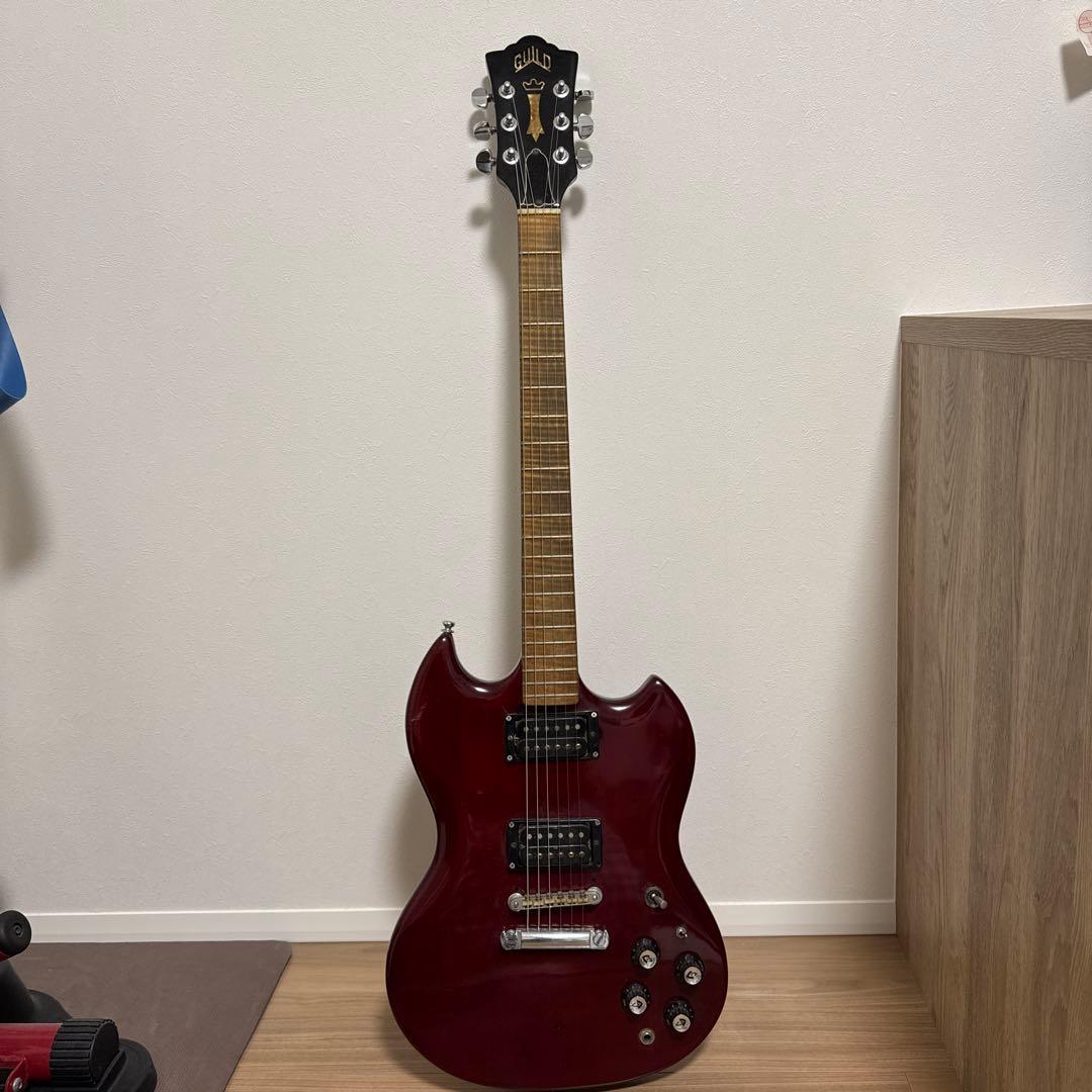 GUILD エレキギター ヴィンテージチェリーレッドSGスタイルハードケース付き
