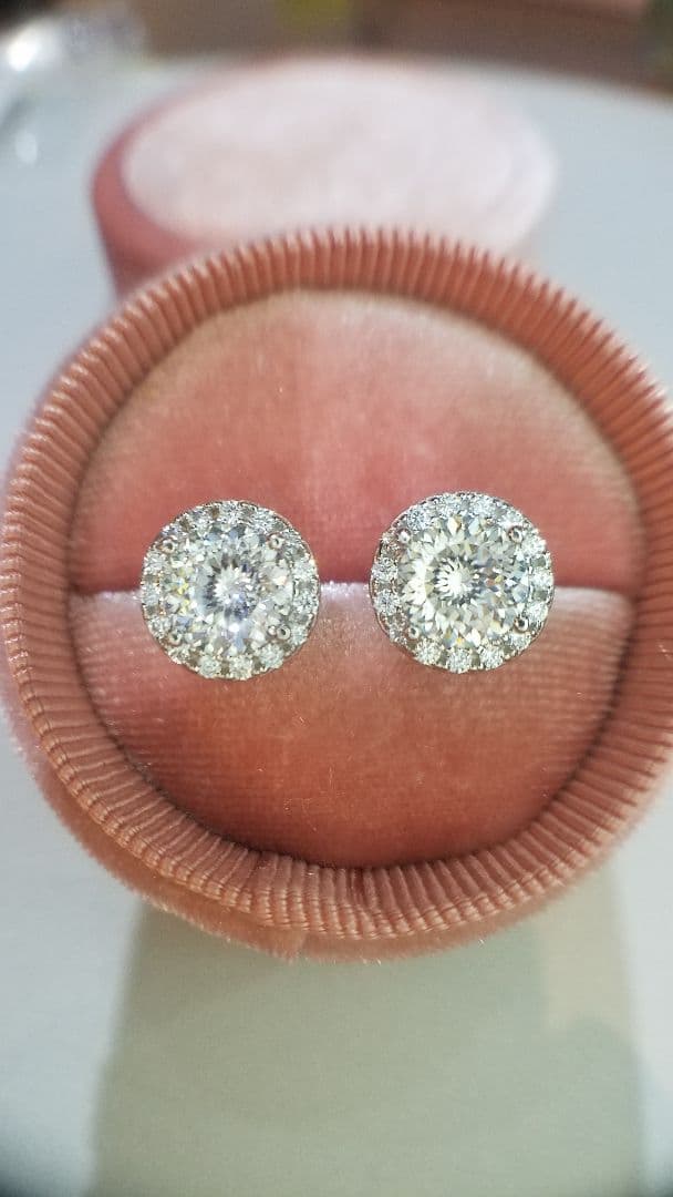 セット割♡N.！最高級モアサナイト　100面カット　ヘイローピアス