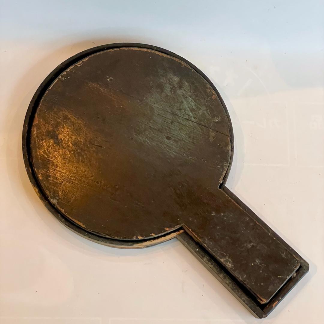 古鏡 和鏡 銅鏡 手鏡 江戸時代 骨董 時代物 古道具 古美術 天下一藤原作