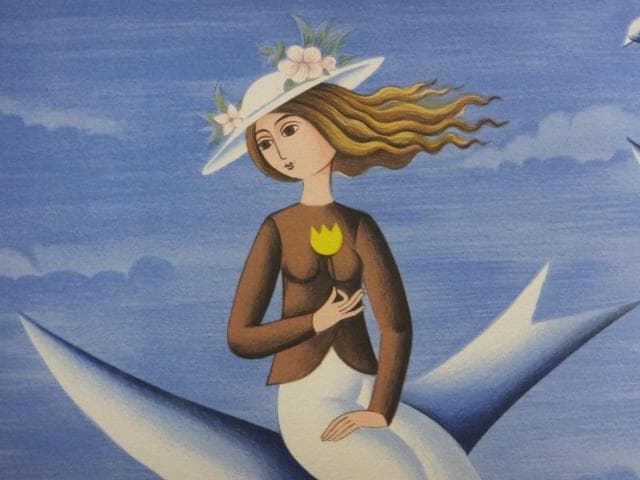 レイモン・ペイネ　直筆サイン『メルヘン』リトグラフ　大判 2401260829F