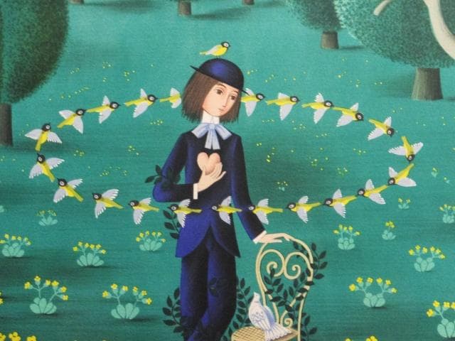 レイモン・ペイネ　直筆サイン『メルヘン』リトグラフ　大判 2401260829F