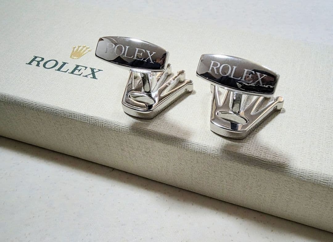 ロレックス　グリーンボールペン・カフスセット　箱付き　新品