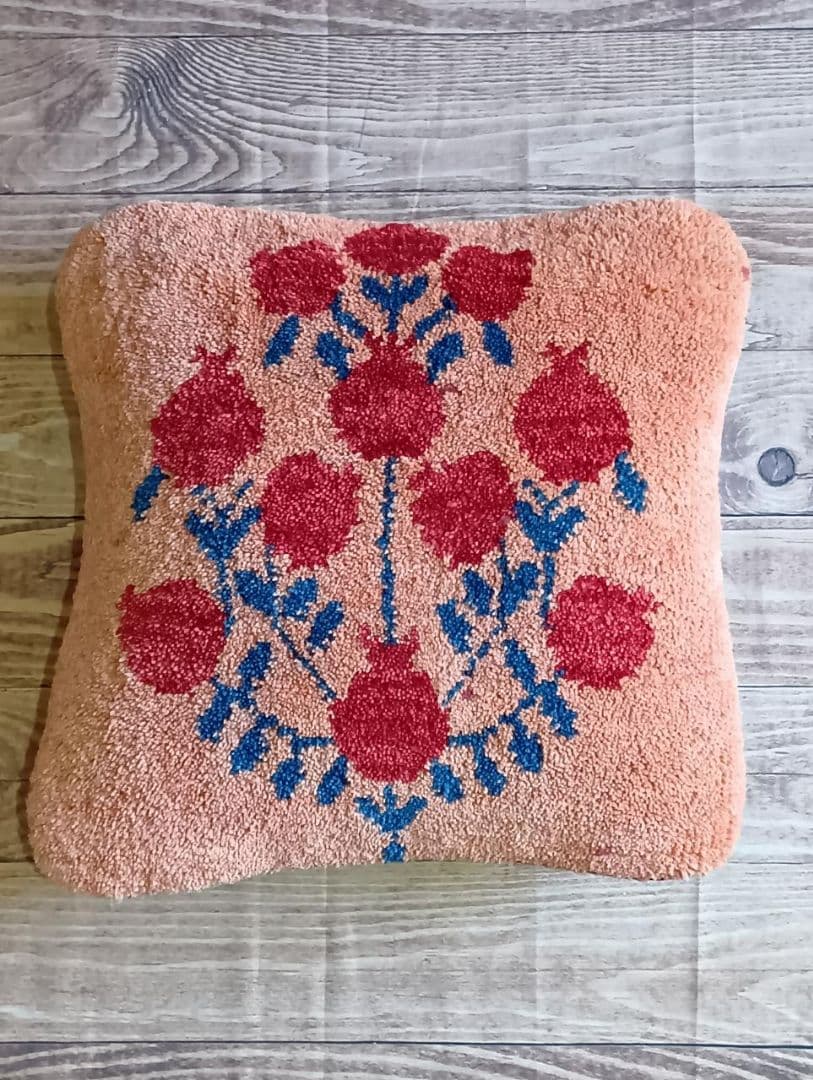 ギャッベ　クッション　ペルシャ絨毯　イラン　手織り(9)