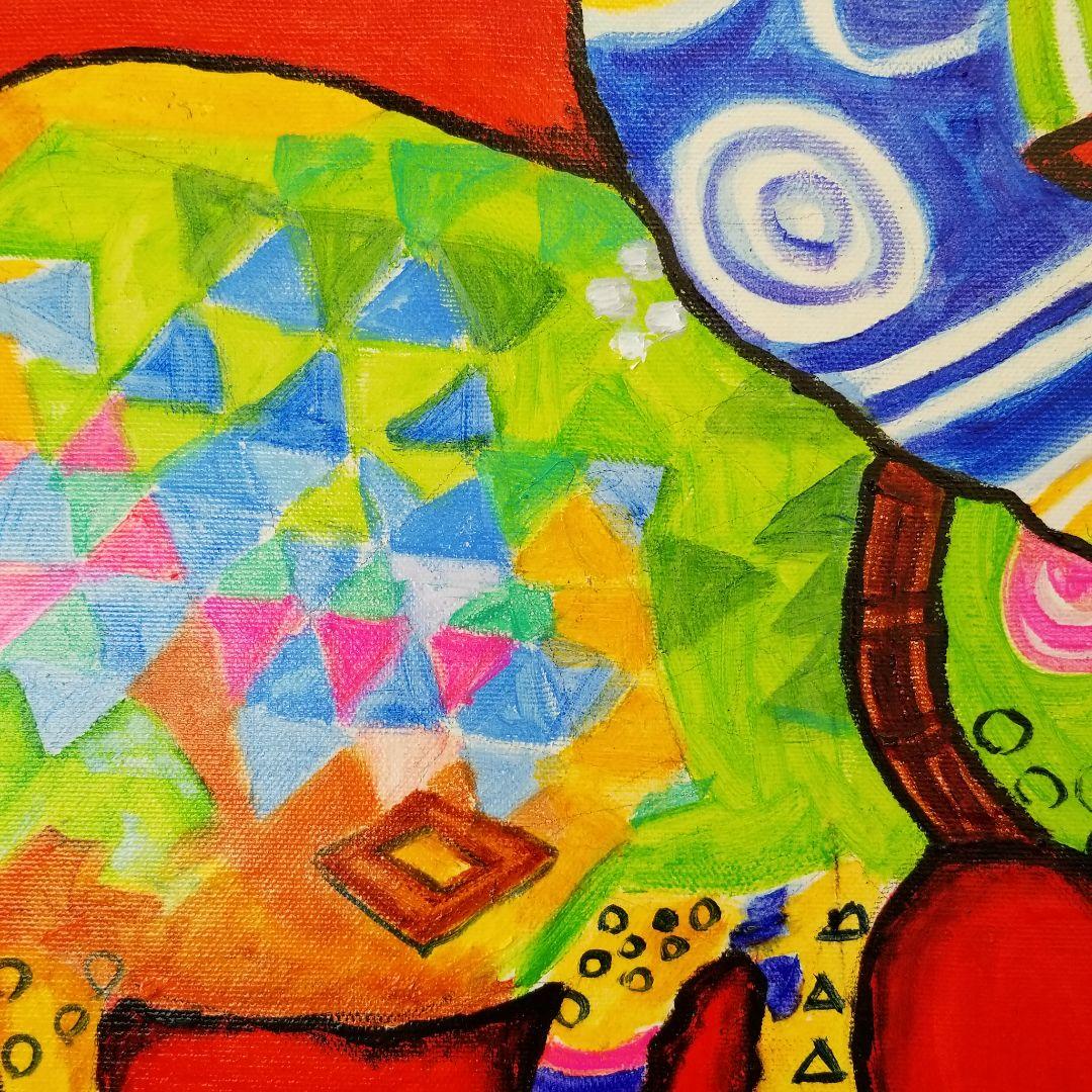 油絵　やまちゃん確認　ベストフレンド*ヘラジカと鳥