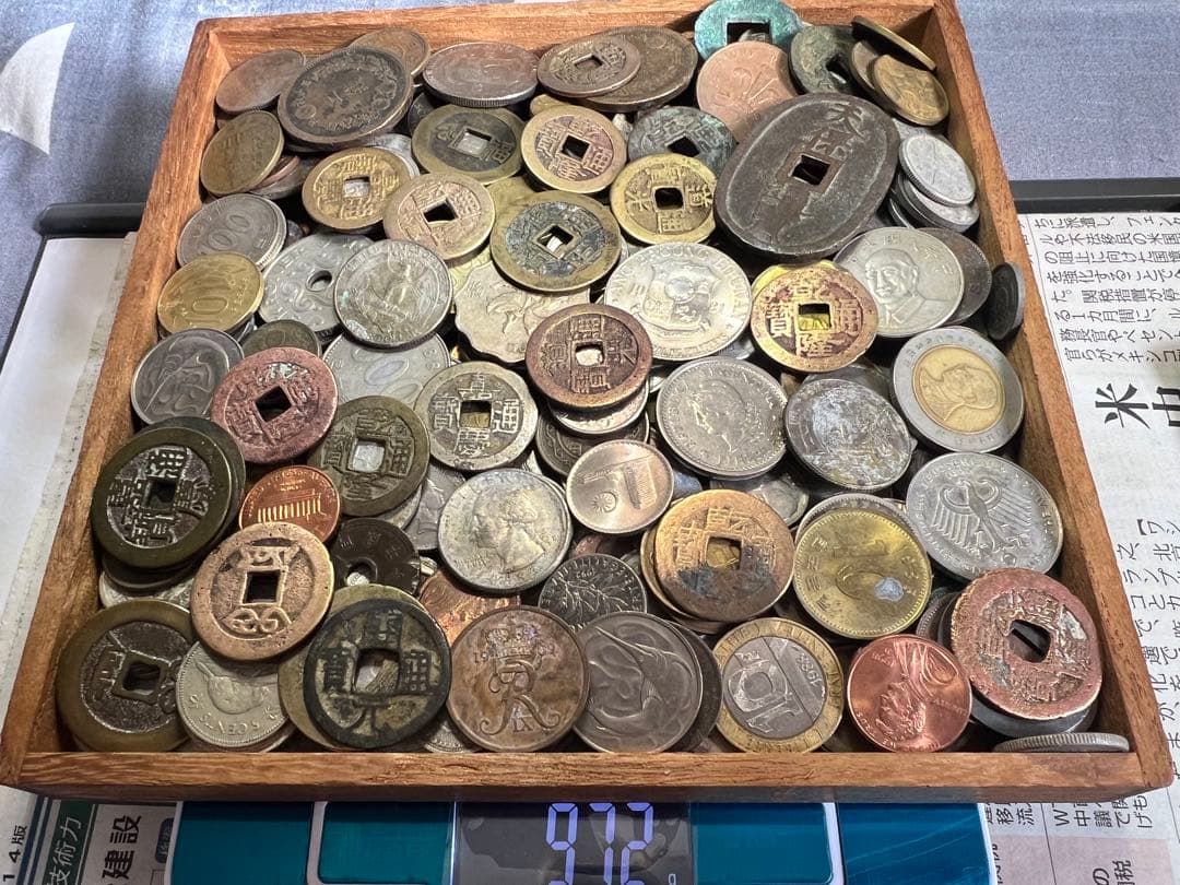 中国古錢 日本 アメリカ約1kgおまとめ大型貨幣　銀貨　ヨーロッパ 自宅保管品