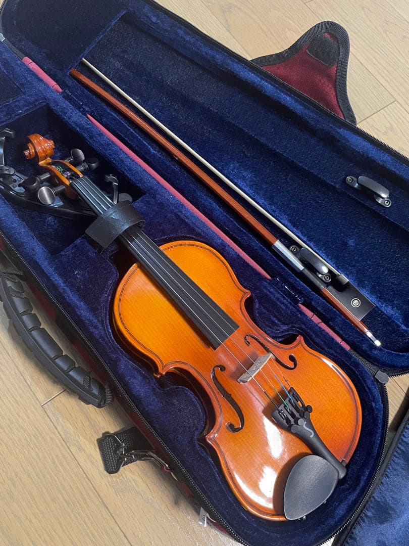 バイオリン 1/10本体ケース、肩あて、スズキメソードvol.1 2冊CD付き