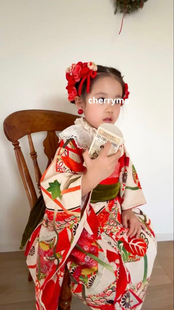 七五三　七五三髪飾り　ヘッドドレス　着物髪飾り　リメイク髪飾り　068